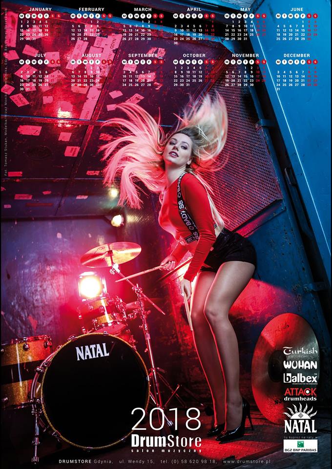 kalendarz perkusyjny DrumStore Gdynia na rok 2018