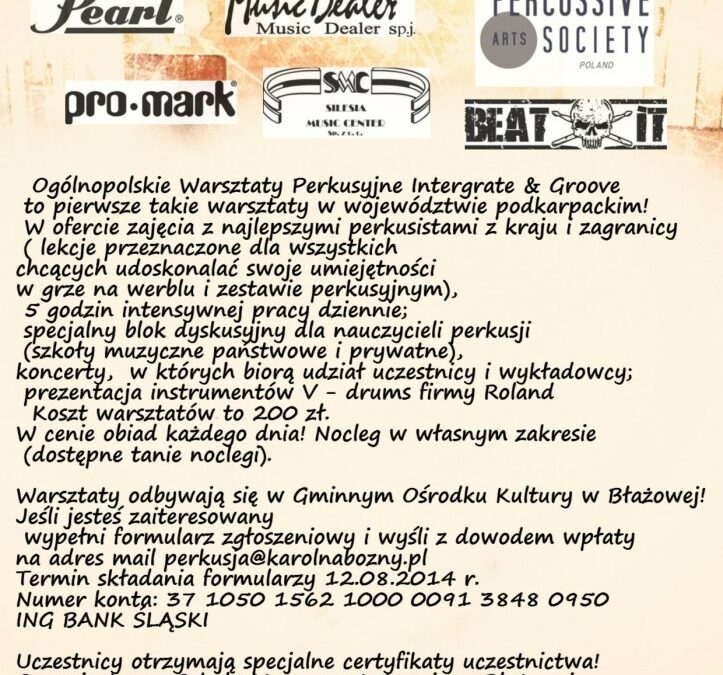 Peter Szendofi – warsztaty perkusyjne